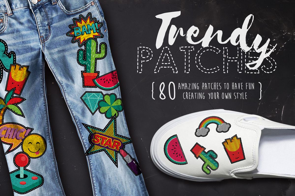 Trendy Patches: vintage 90's set! example image 1