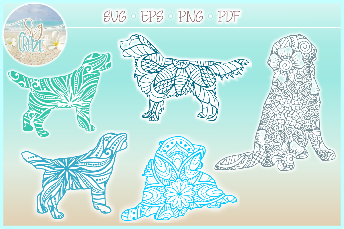 Download Golden Retriever Mandala Zentangle Bundle SVG Eps Png PDF (63276 Golden Retriever Mandala Zentangle Bundle SVG Eps Png PDF (63276