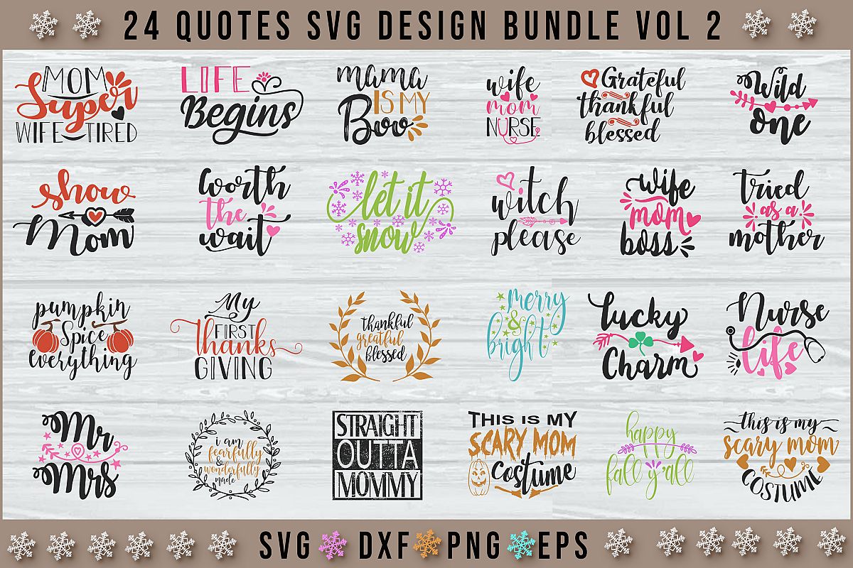 24 Different Quotes SVG Design Bundle Vol 2 example image 1