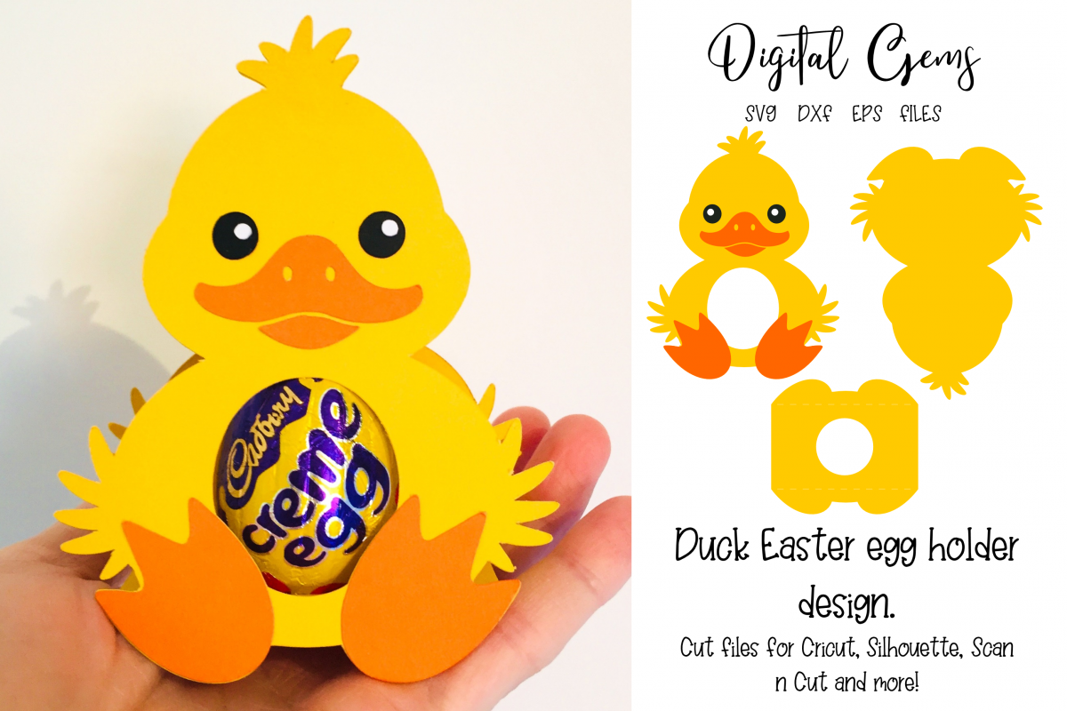 Duck Easter egg holder design SVG / DXF / EPS files