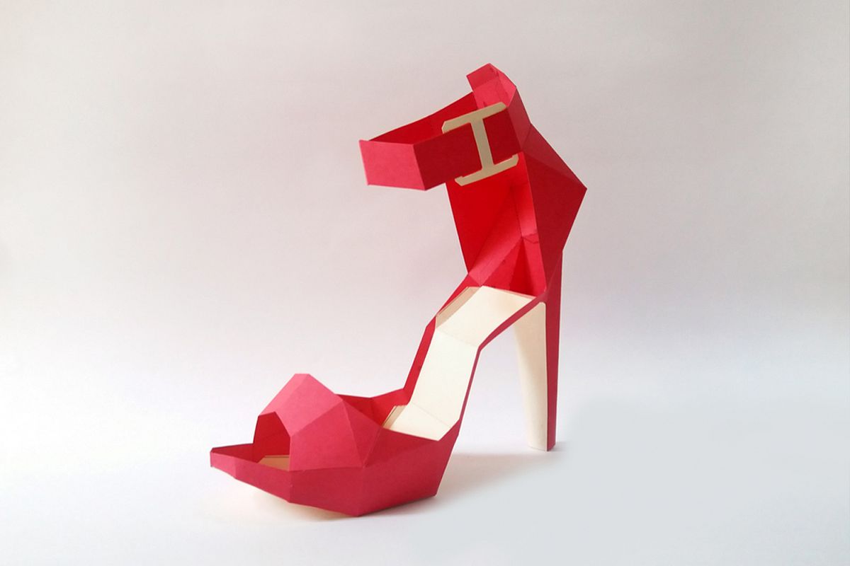 DIY High Heel Belly - 3d papercrafts example image 1