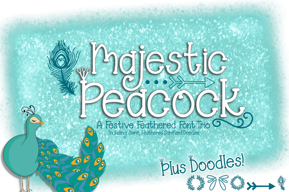 Majestic Peacock - A Font Trio example image 1