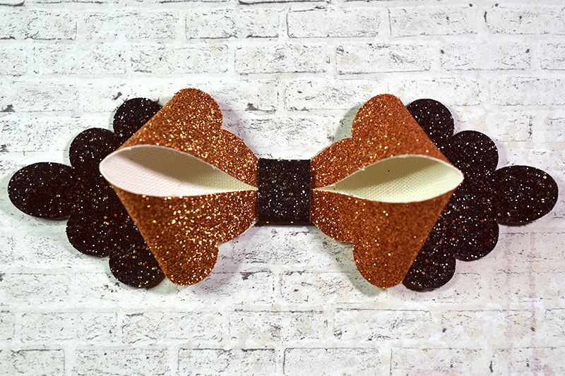 Hair bow template SVG, DIY leather bow template example image 1