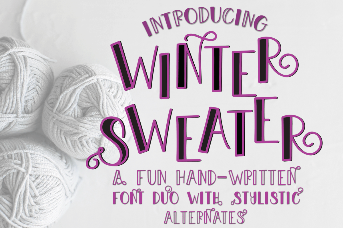 Winter Sweater - A Fun Font Duo with Stylistic Alternates example image 1