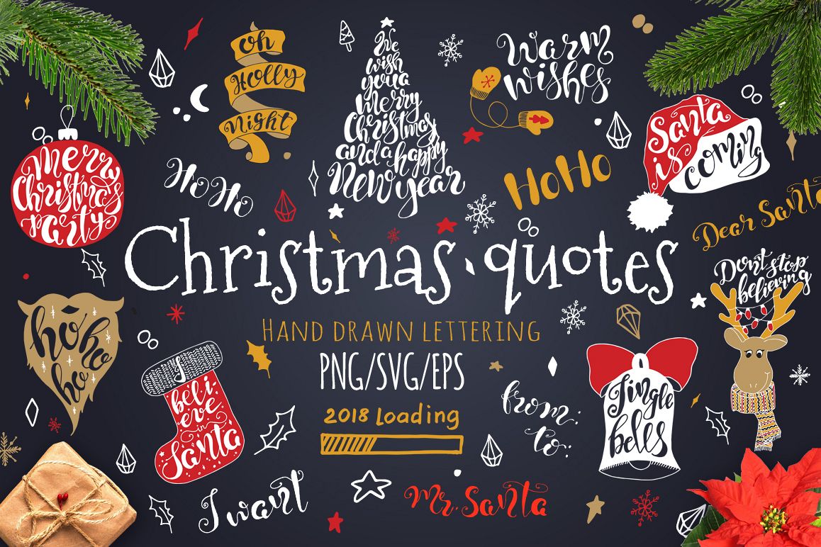 Download Merry Christmas quotes Lettering set (42467 ...