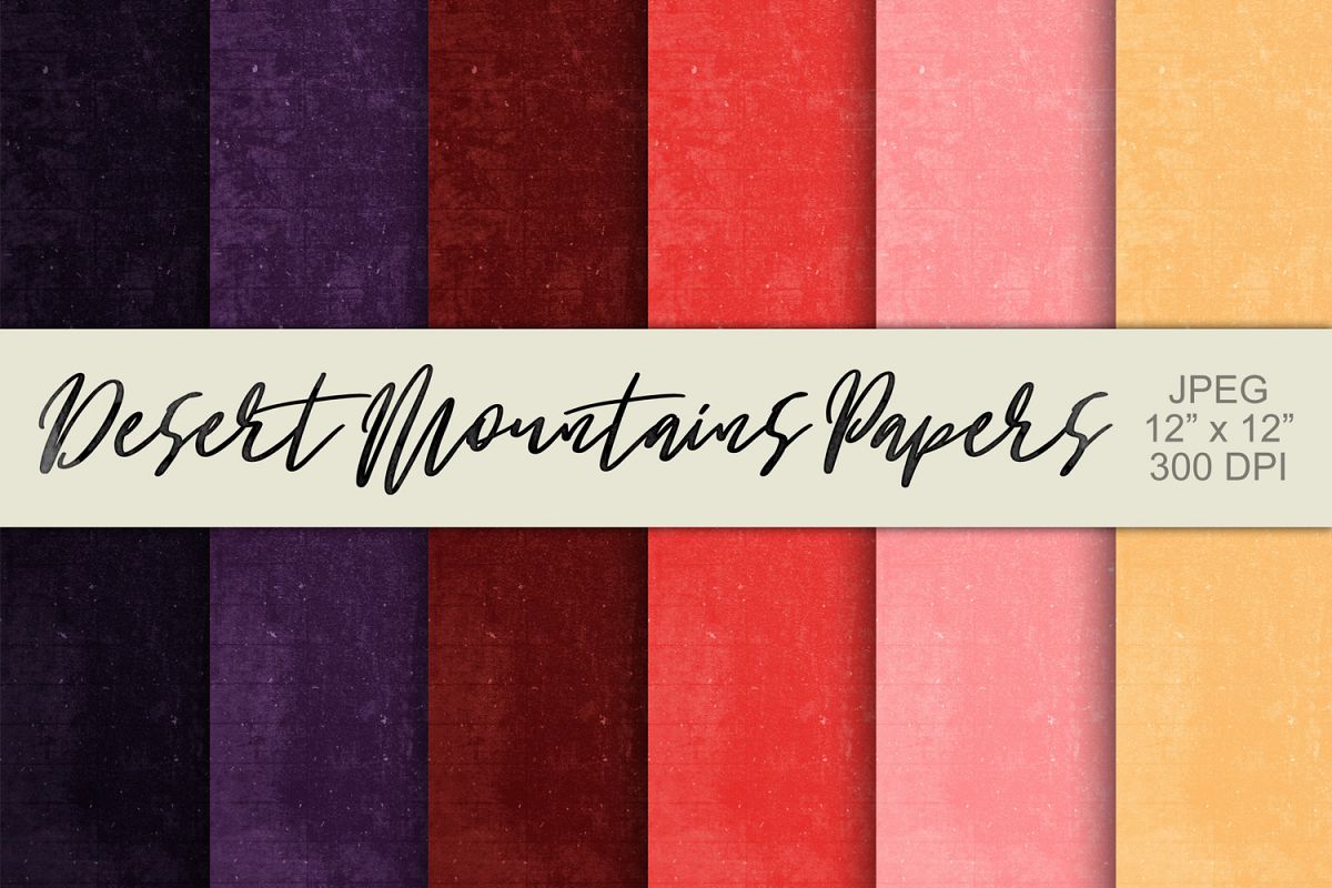 Digital Paper Textured Backgrounds - Desert Mountains example image 1