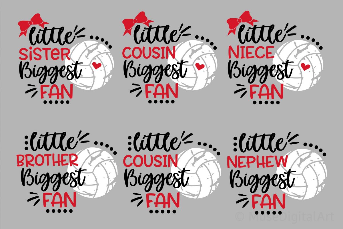 Volleyball Svg Bundle, Biggest Fan Svg Girl Volleyball Shirt example image 1