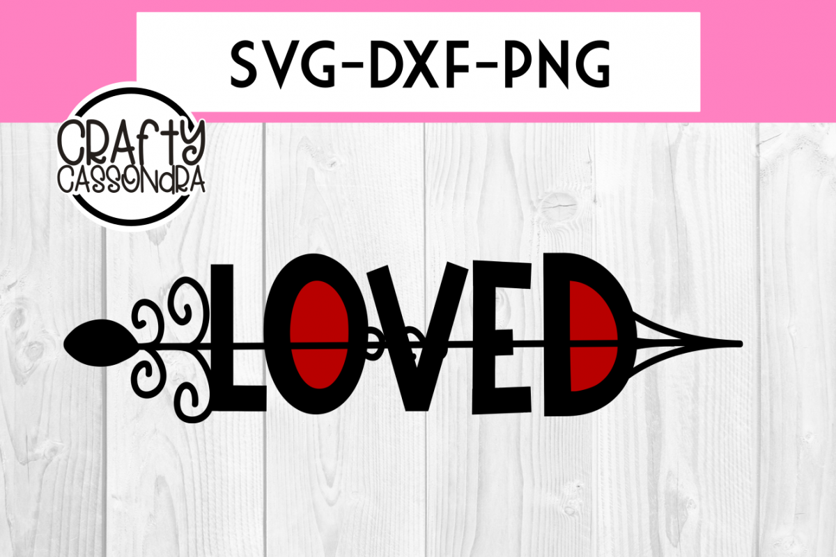 Valentines SVG - Love SVG - stripes - loved svg with heart example image 1