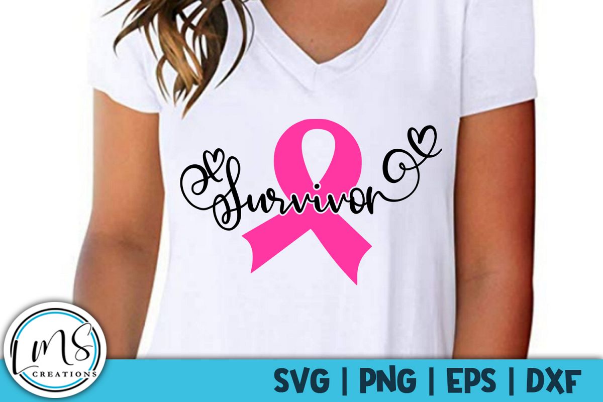 Survivor - Breast Cancer Awareness - SVG, PNG, EPS, DXF example image 1