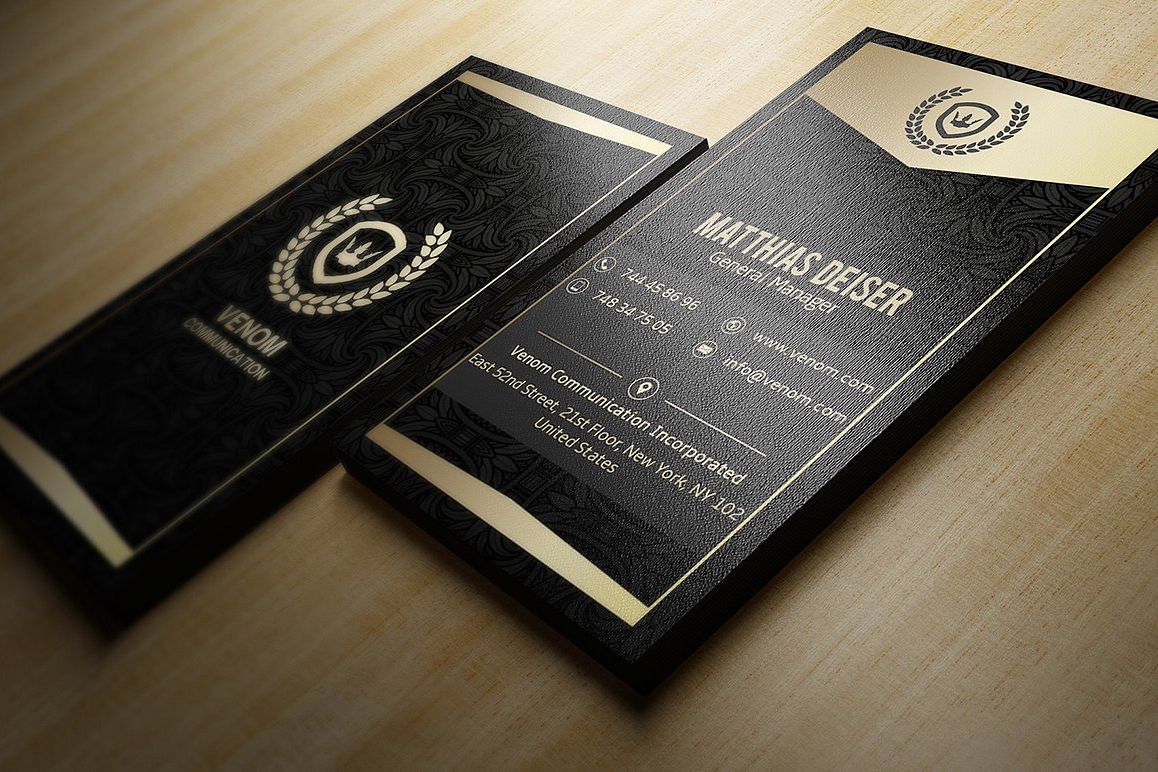 Gold And Black Business Card example image 1