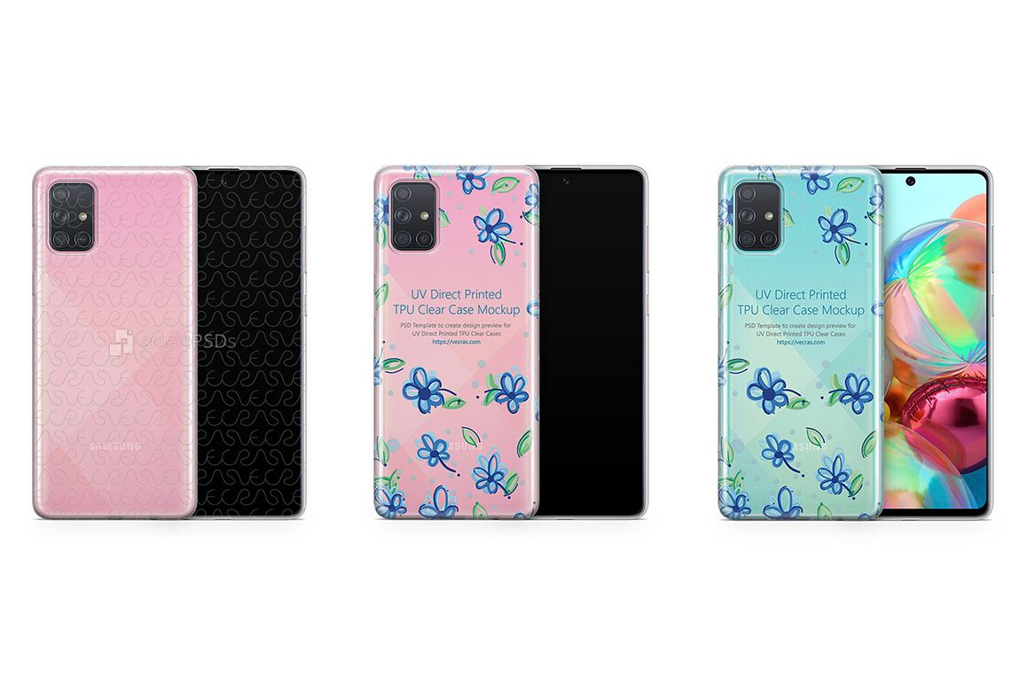 Galaxy A71 2019 TPU Clear Case Mockup example image 1