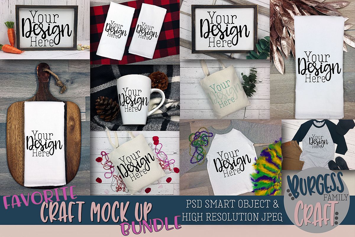 Favorite Craft mock up Bundle | PSD & JPEG example image 1