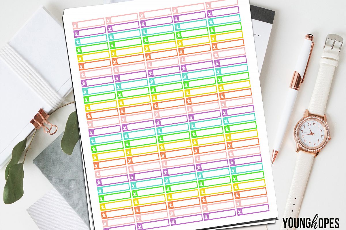 Yoga Planner Stickers Printable Stickers example image 1