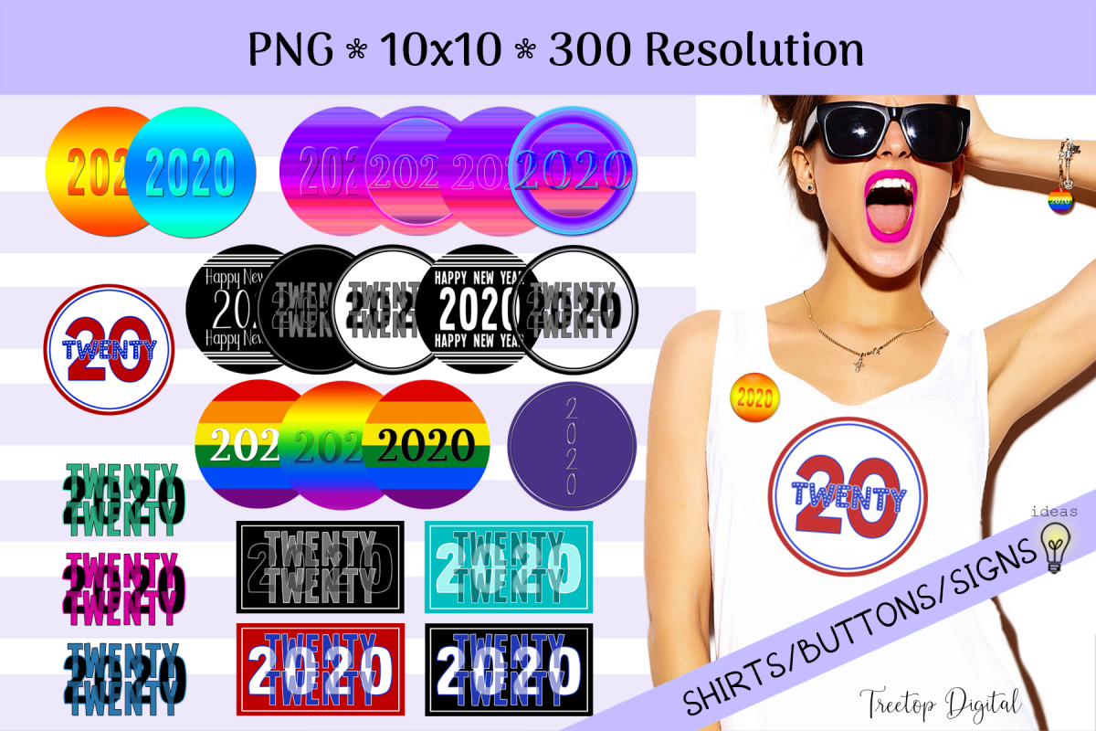 2020 New Year Designs for PRINTING, High Resolution example image 1