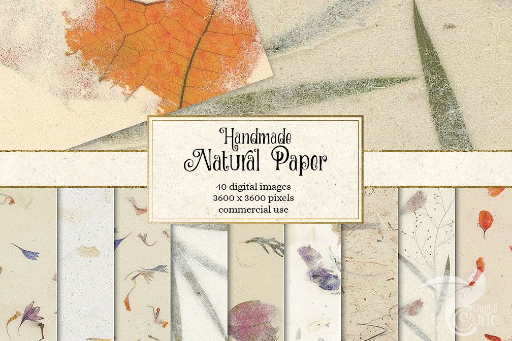 Handmade Natural Paper Textures example image 1