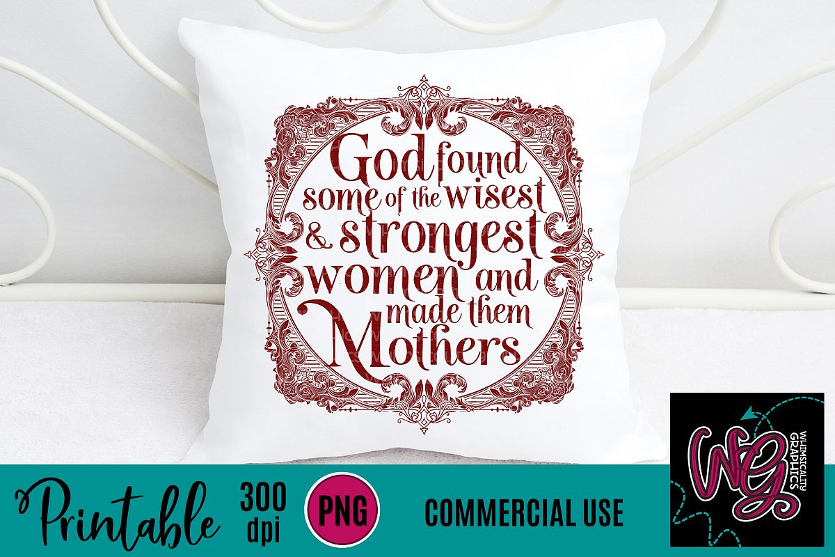 God Made Mothers Sublimation Printable example image 1