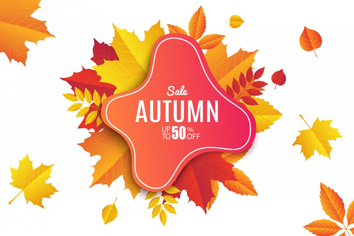 Autumn Sale. Abstract Banners example image 1