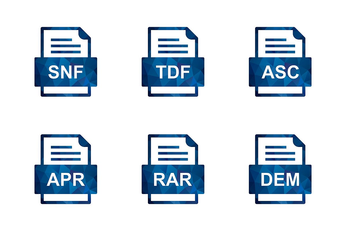 Set Of File Formats Icons example image 1