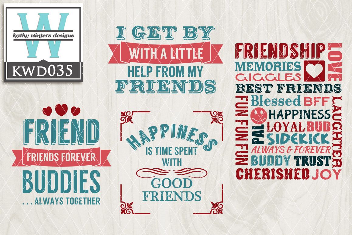 Friends Cutting File KWD035 example image 1