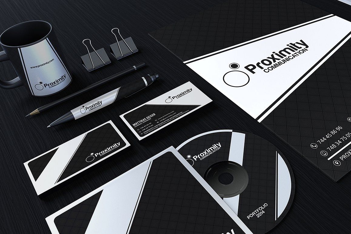 Black And White Corporate Identity example image 1