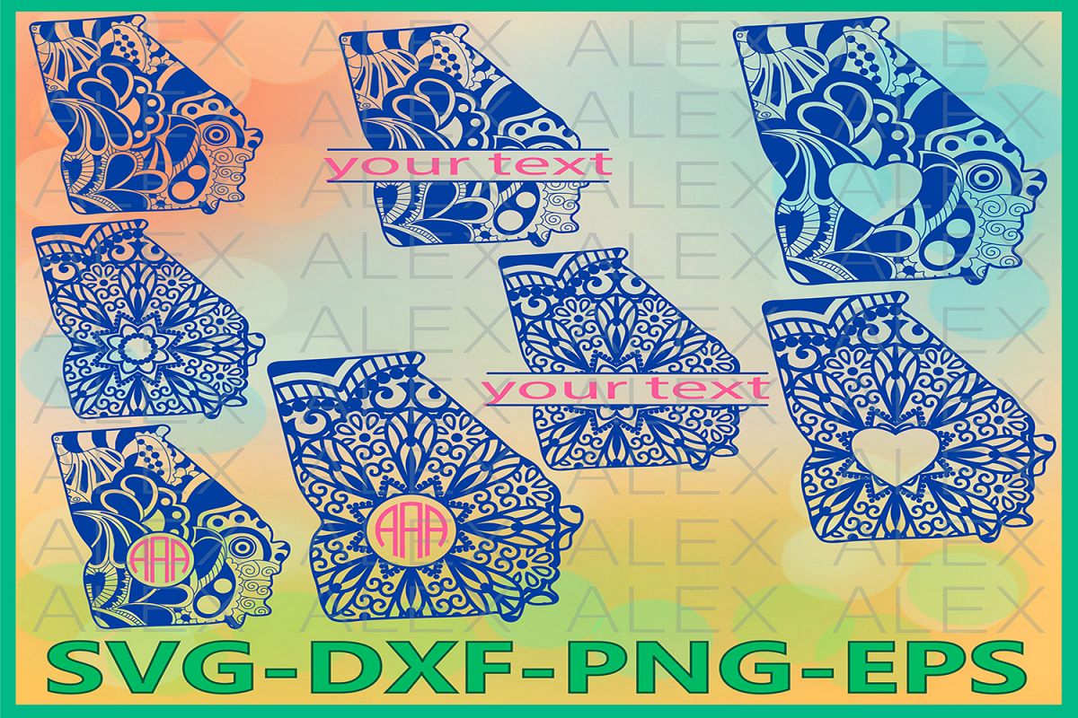 Georgia State SVG, Georgia Mandala SVG, Georgia Svg Files example image 1