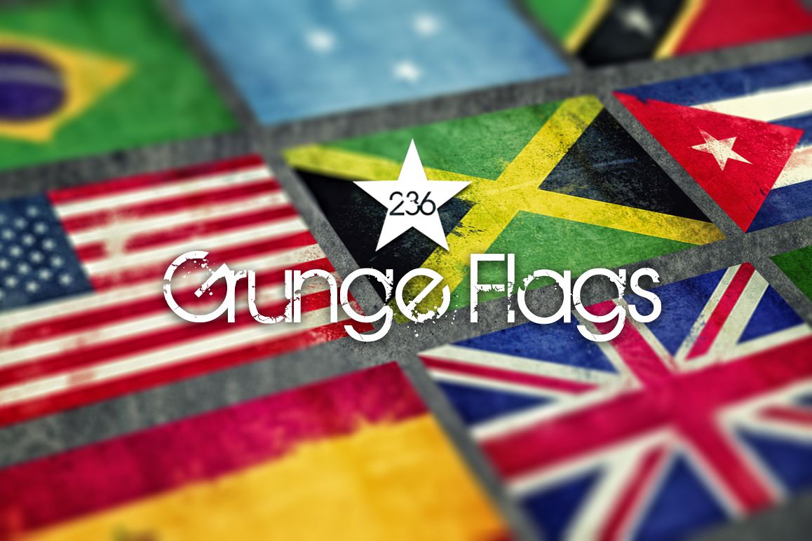 236 Grunge Flags example image 1