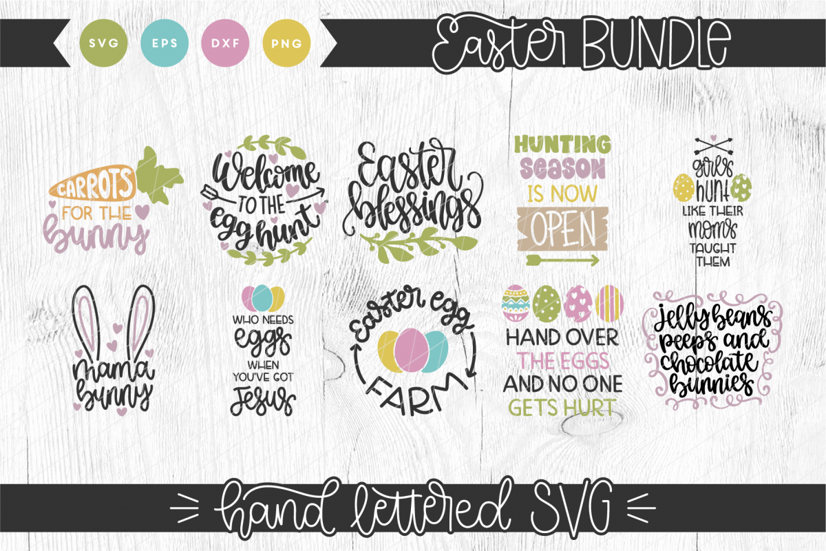 Easter Hand Lettered SVG Bundle example image 1
