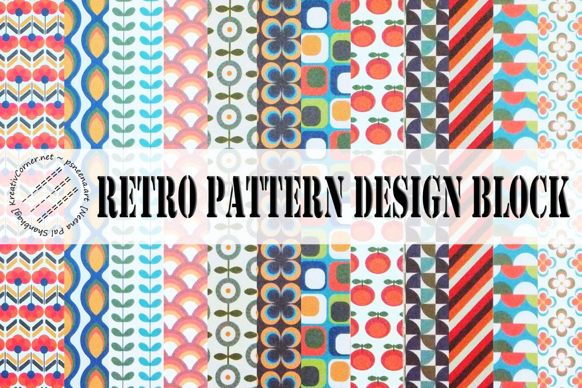 Retro Pattern Design Blocks example image 1