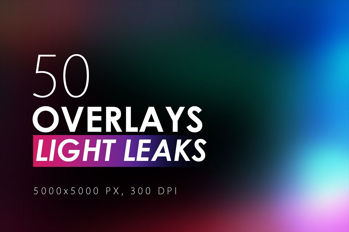 50 Light Leaks Overlays example image 1