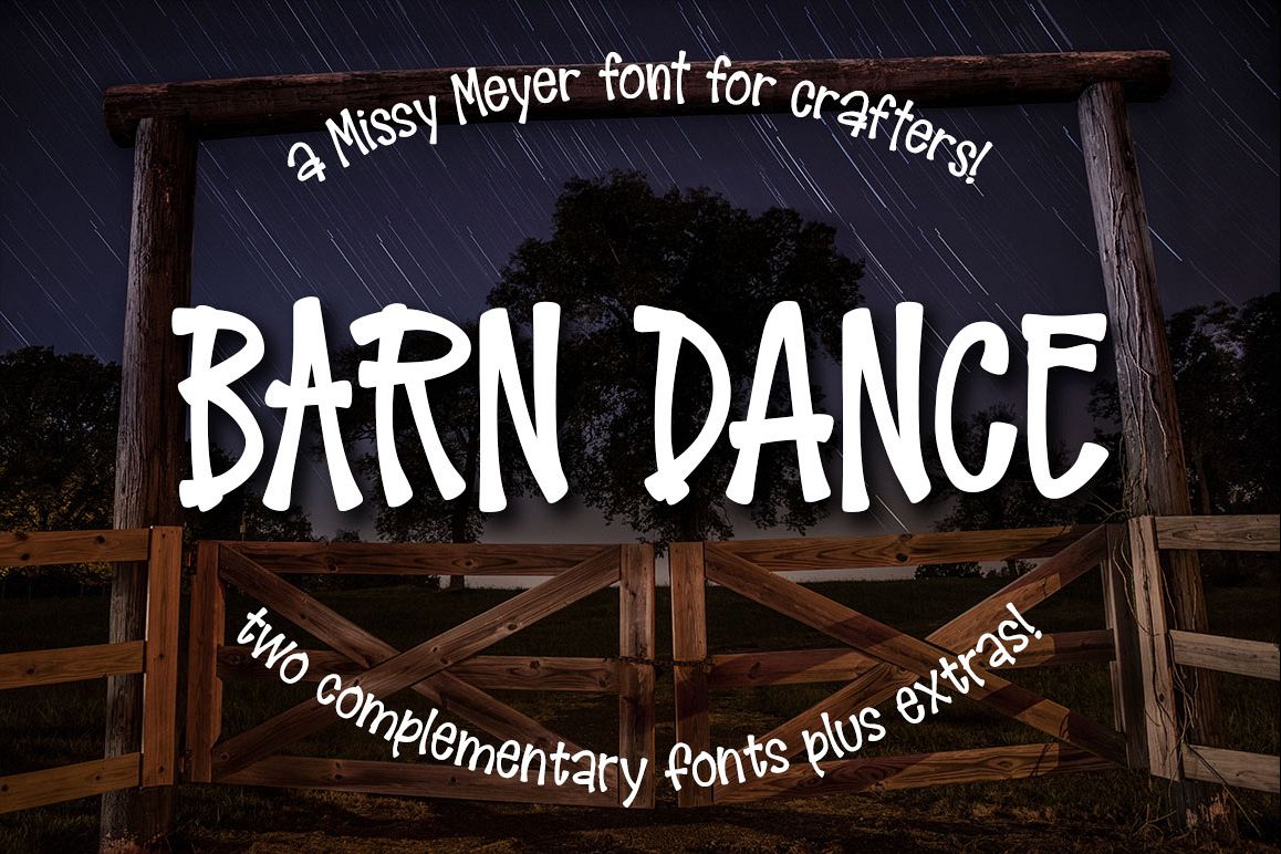 Barn Dance - a homey little font! example image 1