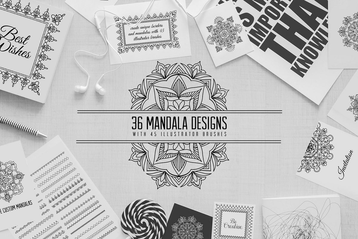 36 mandala designs-45 pattern brushes example image 1
