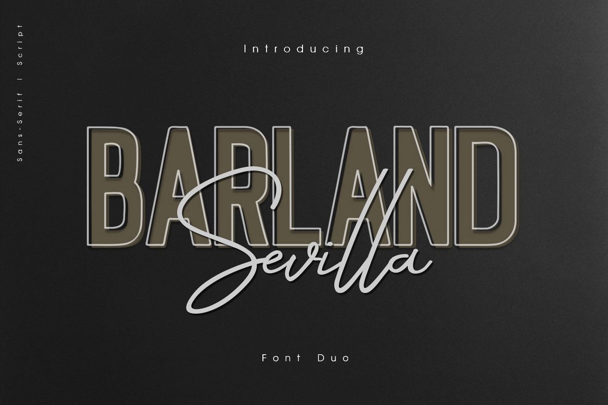 Barlan Sevila script & sans duo example image 1