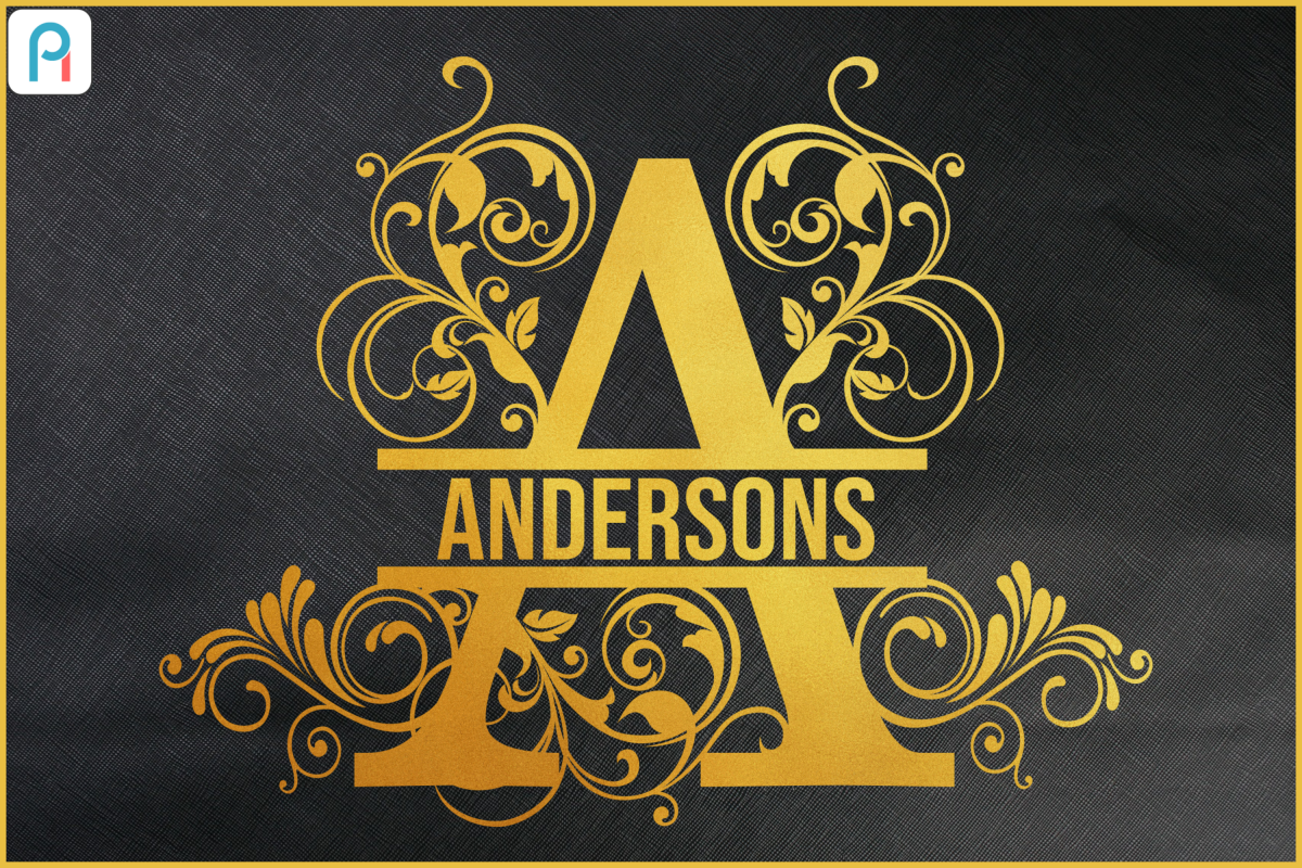 Split Letters A-Z Svg, Split Letter Monograms, Letter Svg example image 1