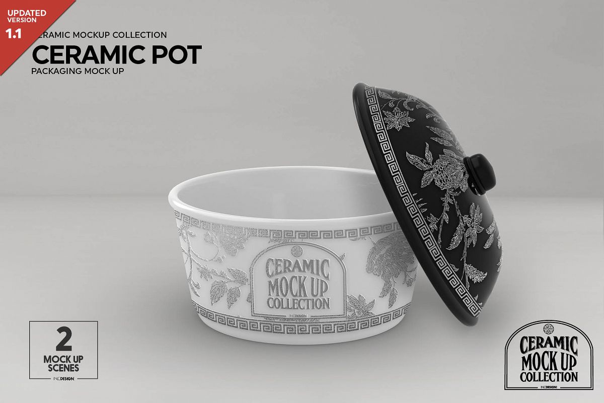 Ceramic Pot Packaging Mock Up example image 1