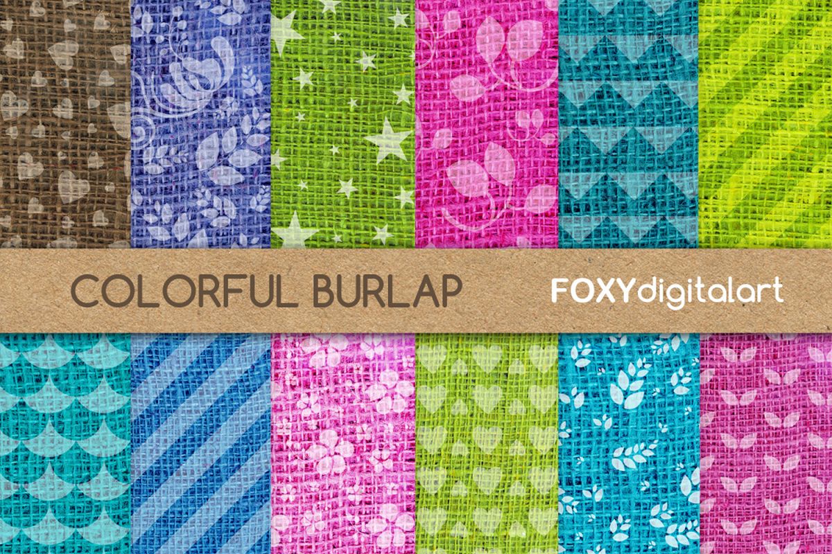 Digital paper burlap linen jute sackcloth canvas texture example image 1
