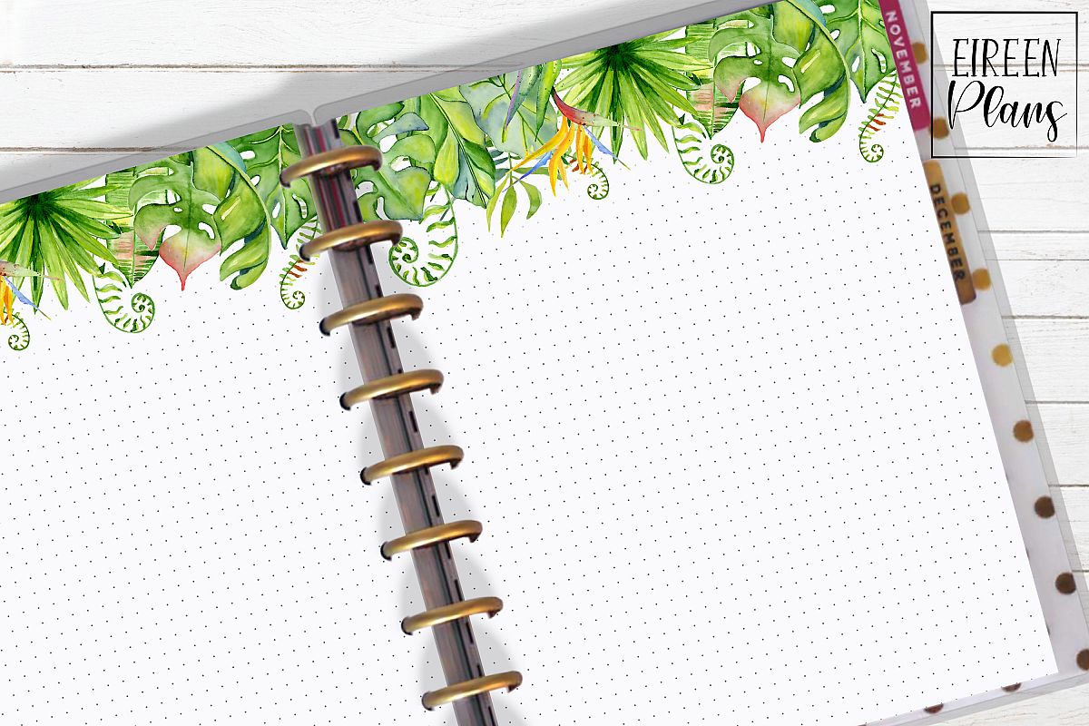 Set of tropical notes for the Classic Happy Planner example image 1