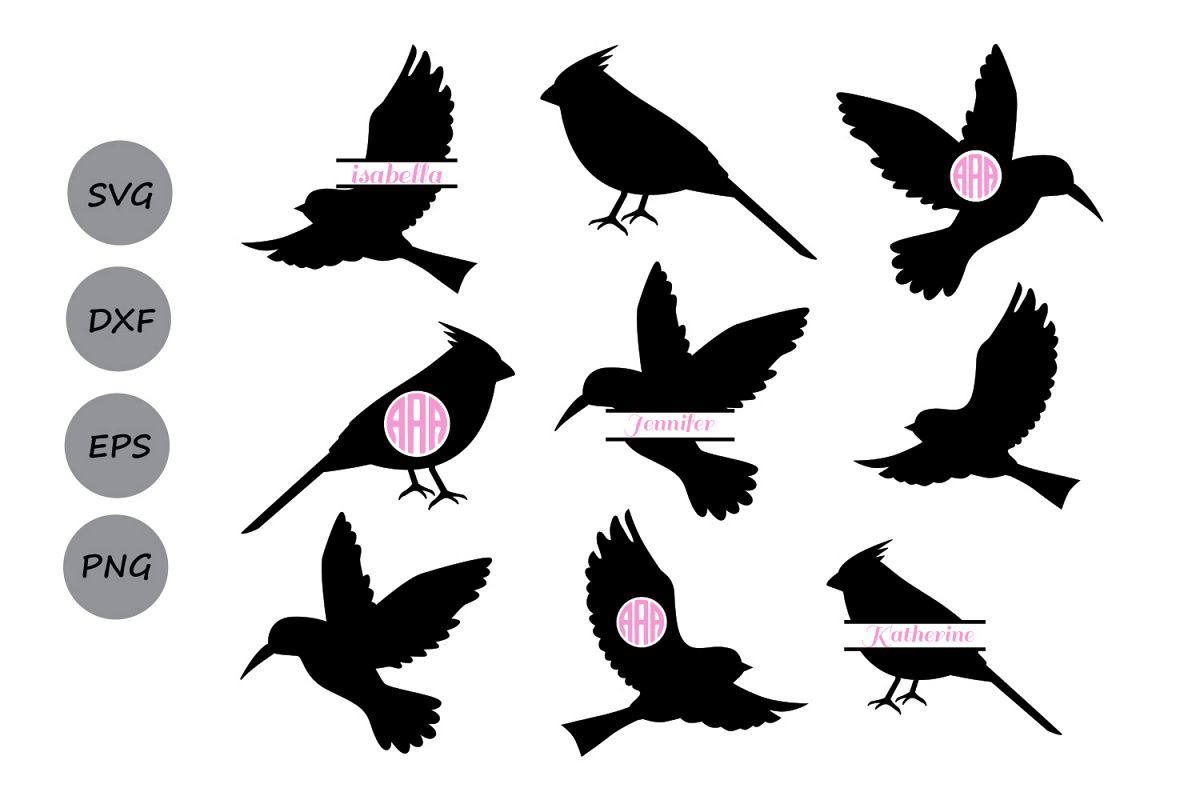 Birds SVG cut files, Birds Monogram Svg, Hummingbirds Svg, Birds Svg