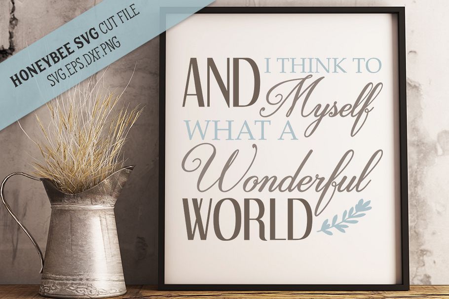 What A Wonderful World svg example image 1