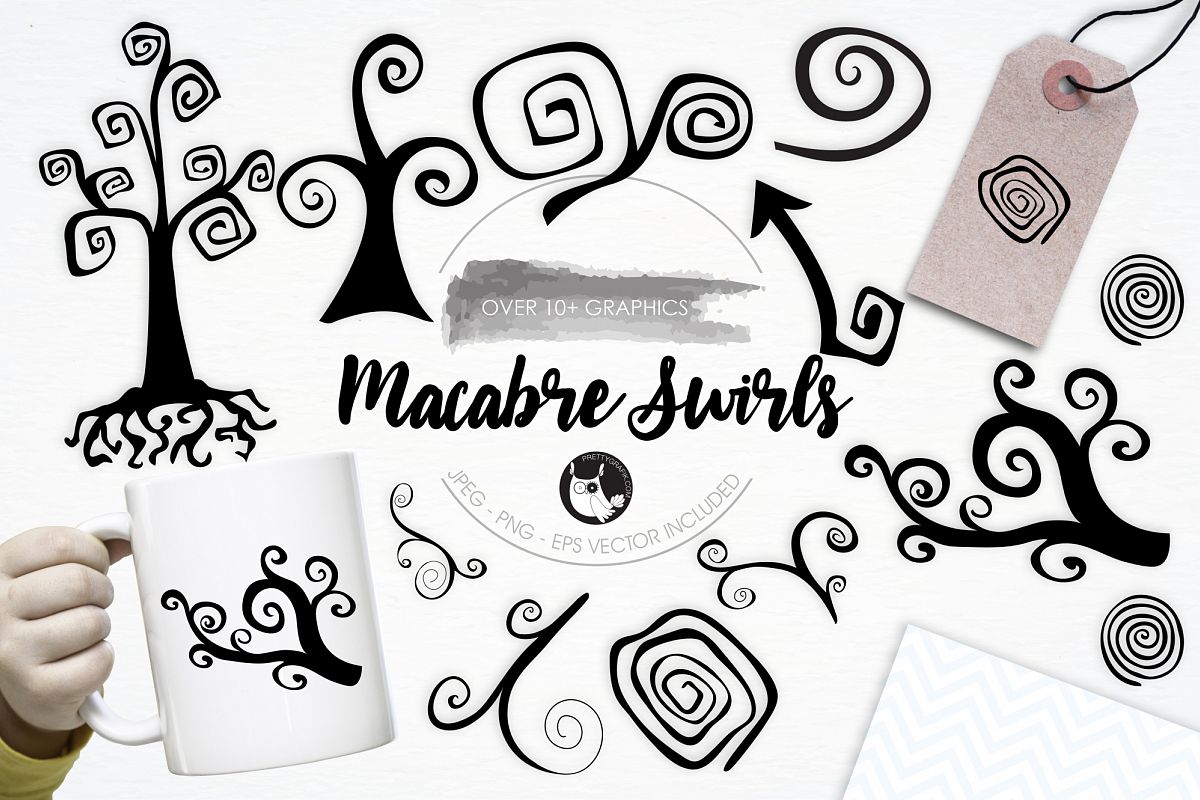 Macambre Swirls graphics and illustrations example image 1