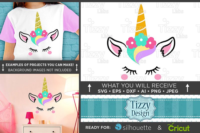 Glitter UNICORN SVG - Cute Unicorn Princess Svg - 1058 example image 1