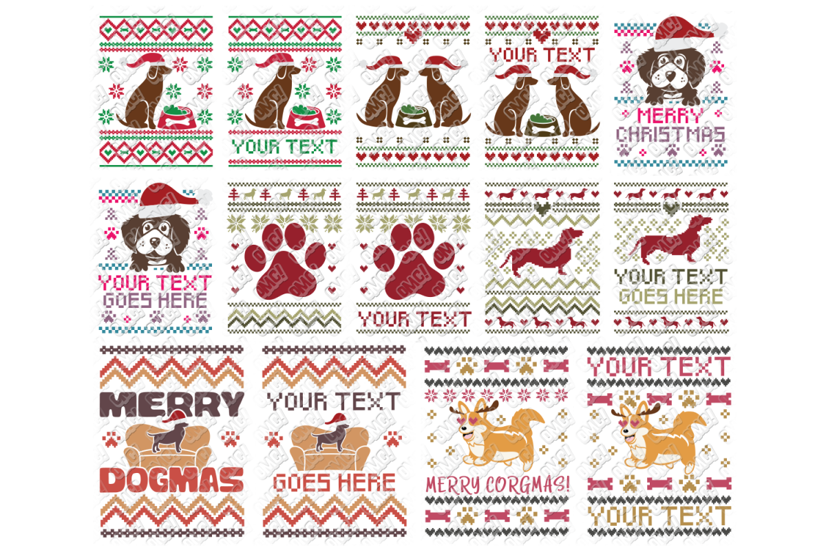 Download Dog Ugly Christmas SVG Template in SVG, DXF, PNG, EPS, JPG