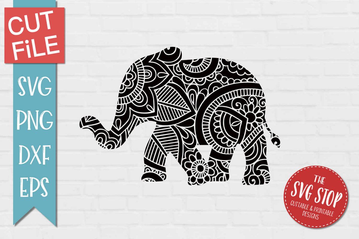 Download Mandala Elephant - SVG, PNG, DXF, EPS