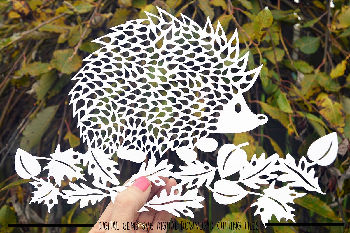 Hedgehog paper cut SVG DXF EPS files example image 1