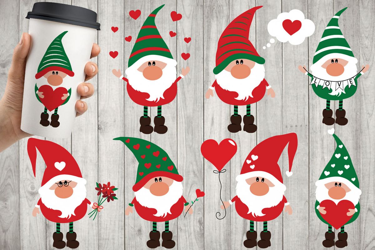 Valentine's Gnomies Svg Bundle example image 1