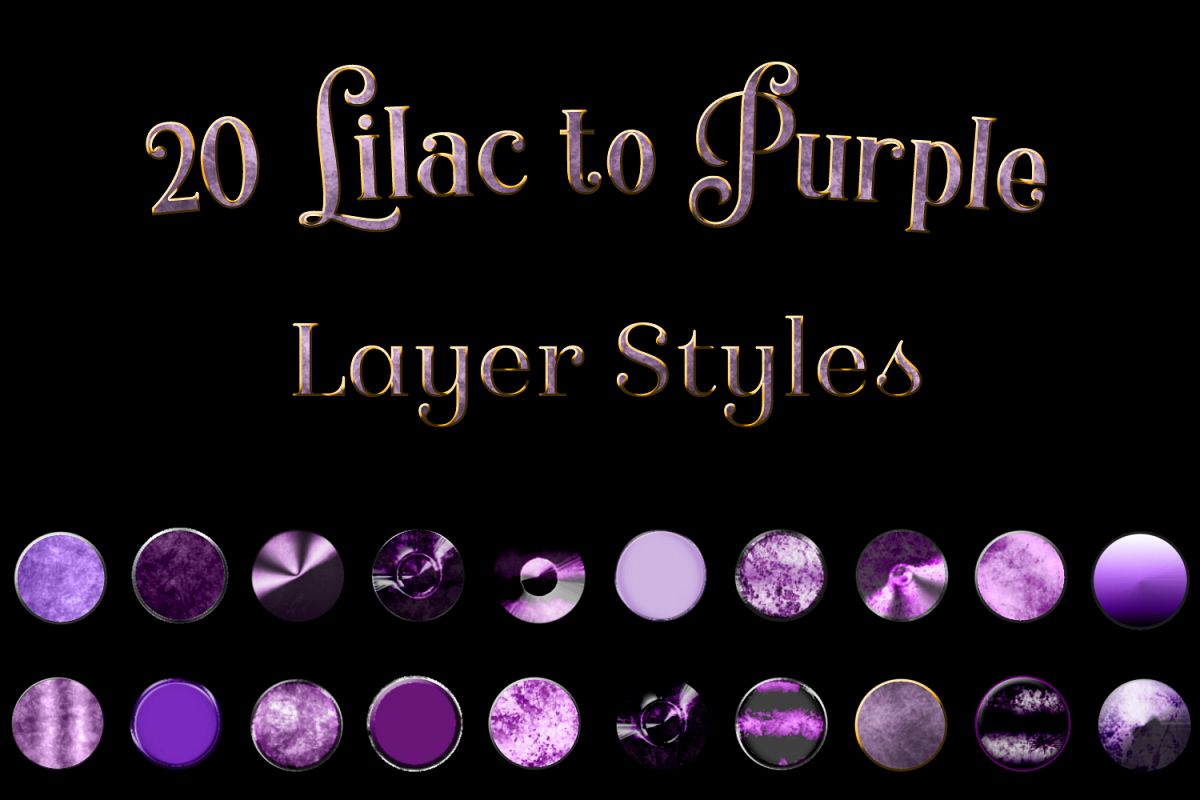 20 Lilac to Purple Layer Styles example image 1