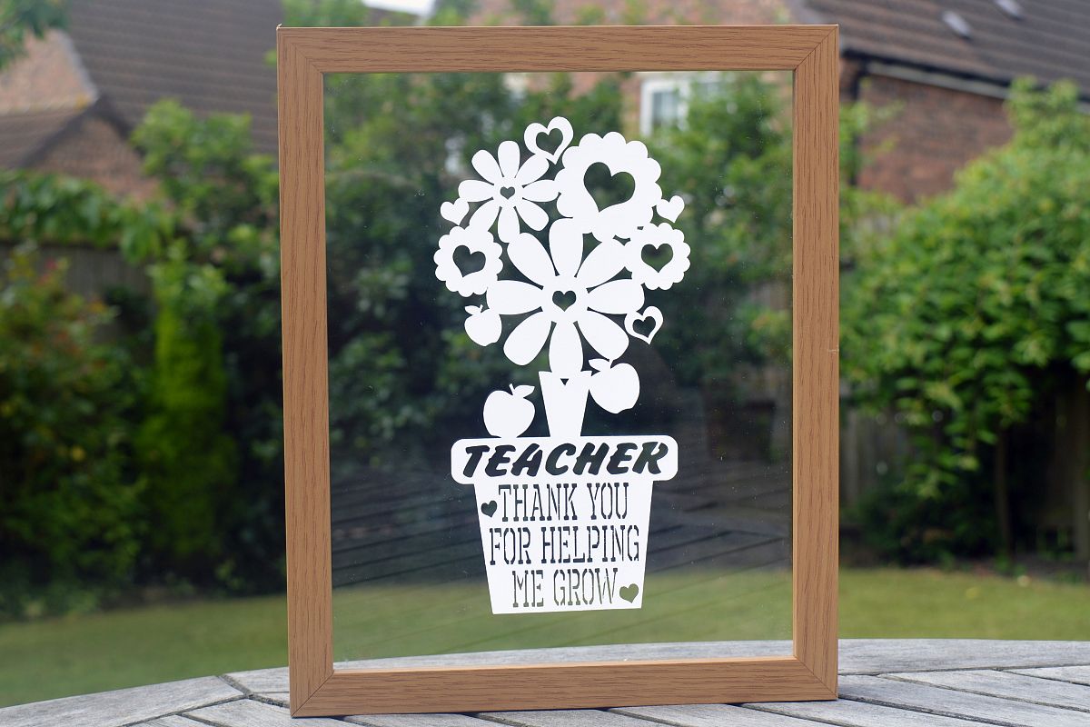 Teacher Paper Cut SVG / DXF / EPS Files example image 1