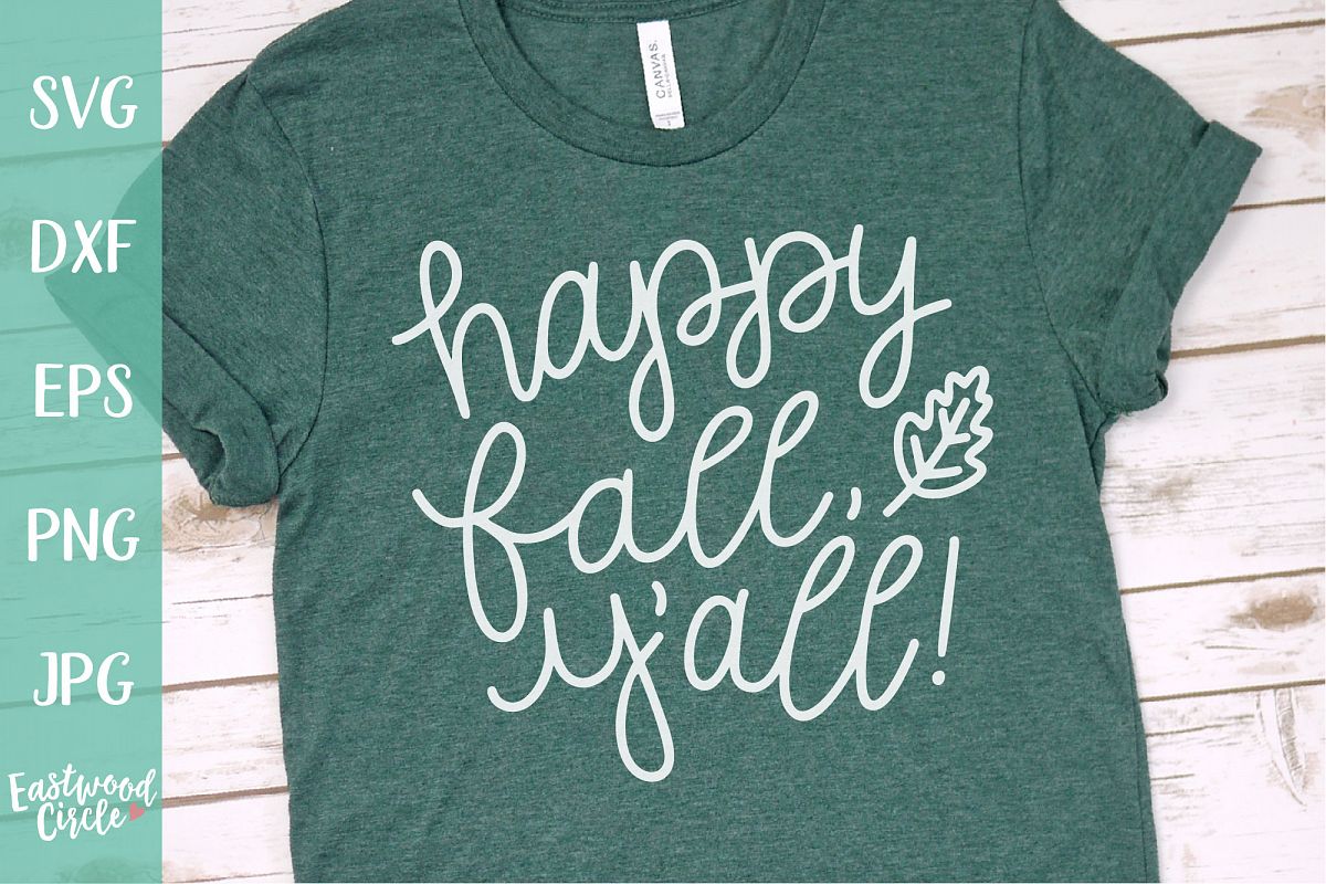 Happy Fall Y'all - Fall SVG for Crafters example image 1