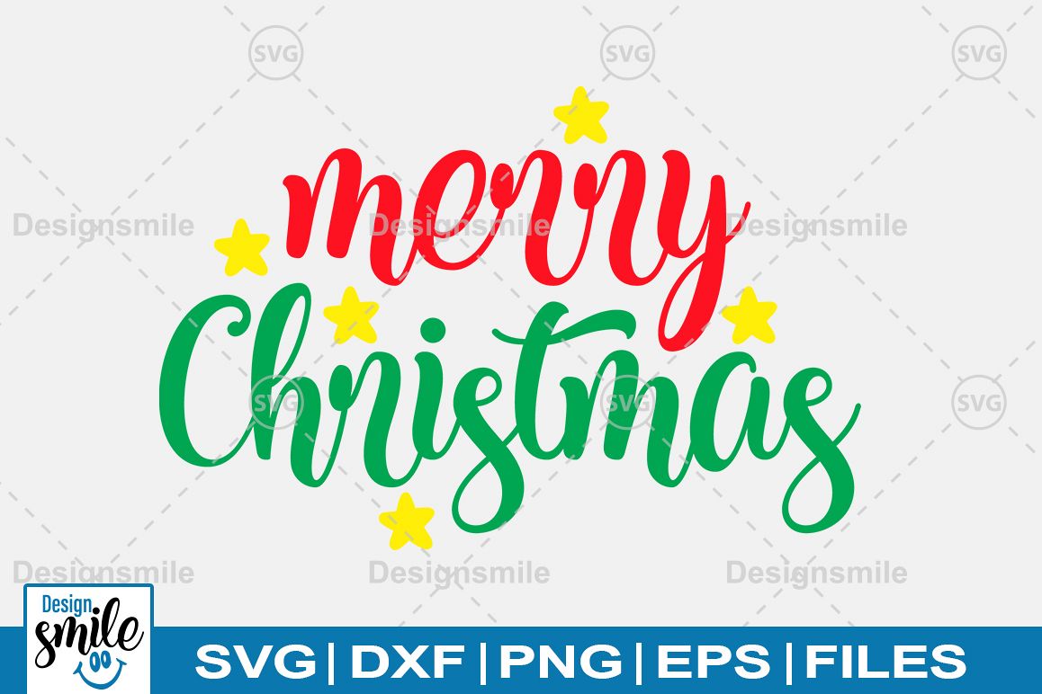 Merry Christmas SVG DXF PNG EPS Cutting Files example image 1