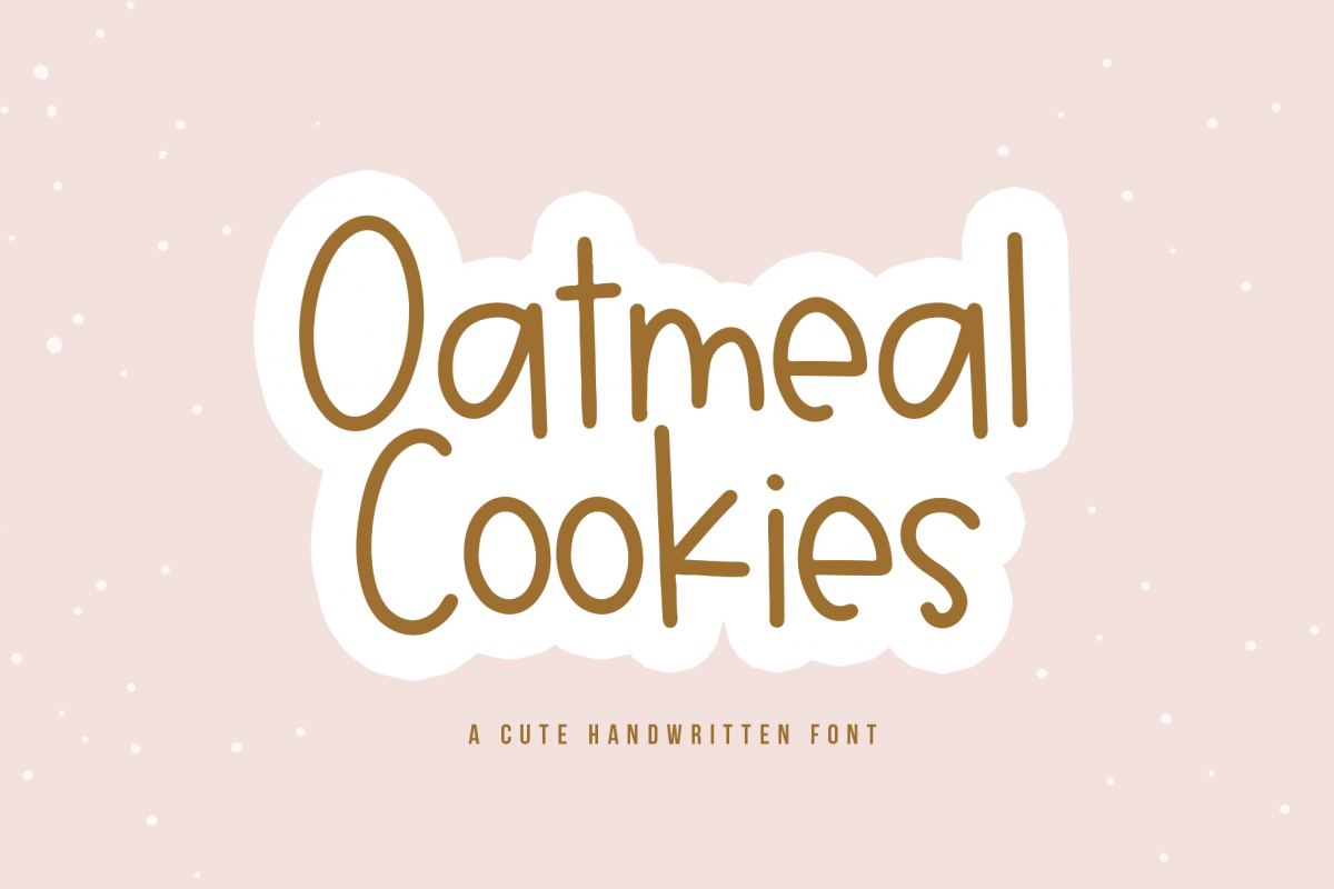 Oatmeal Cookies - A Cute Handwritten Font example image 1