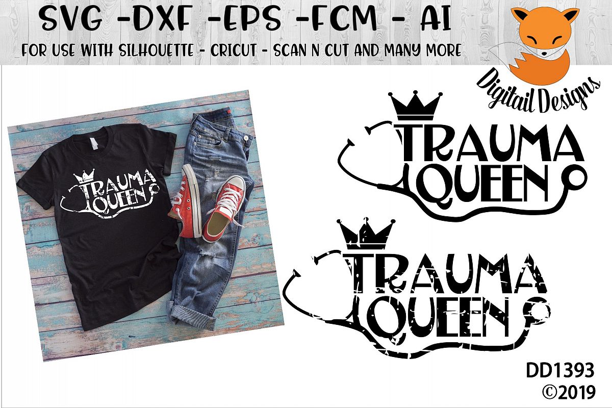 Trauma Queen Nurse RN SVG example image 1